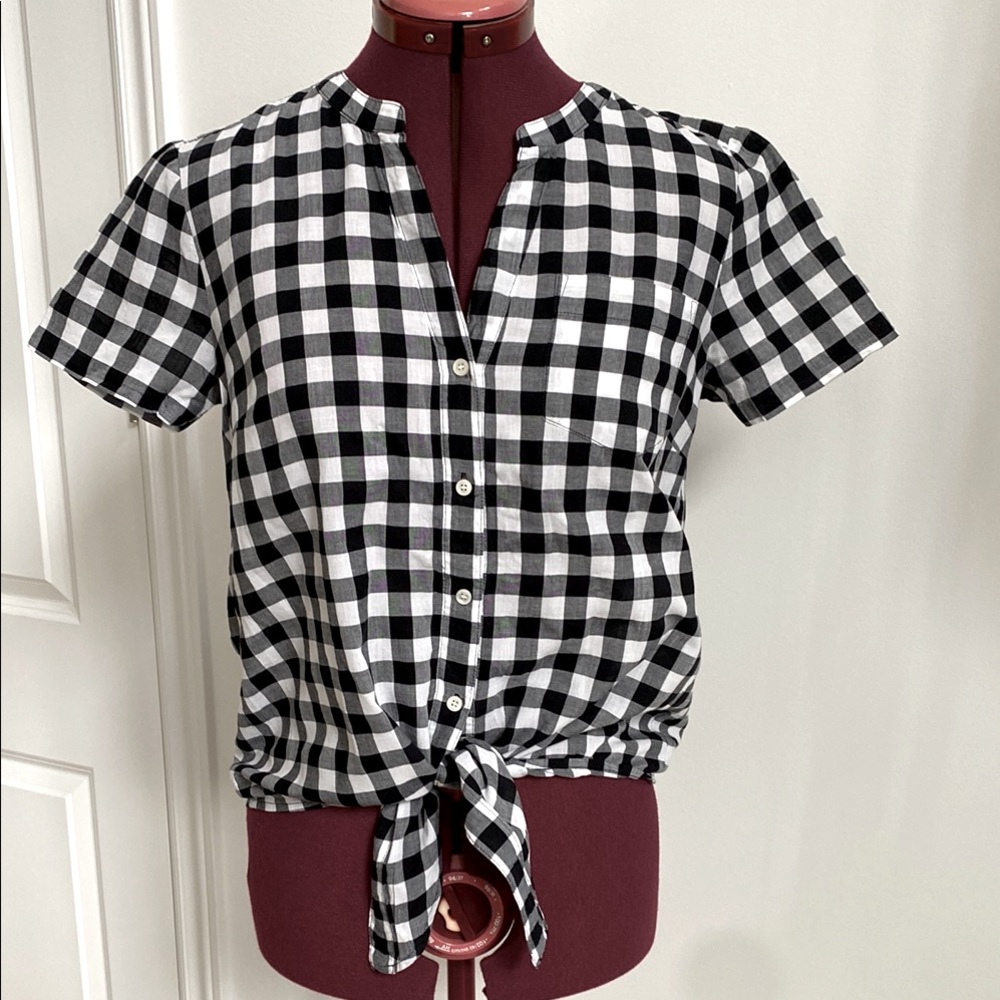 J. Crew gingham checkered shirt size XS